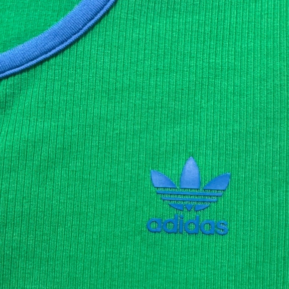Adidas Ribbed Cropped 3/4 Sleeve Zip Up - Picture 4 of 4